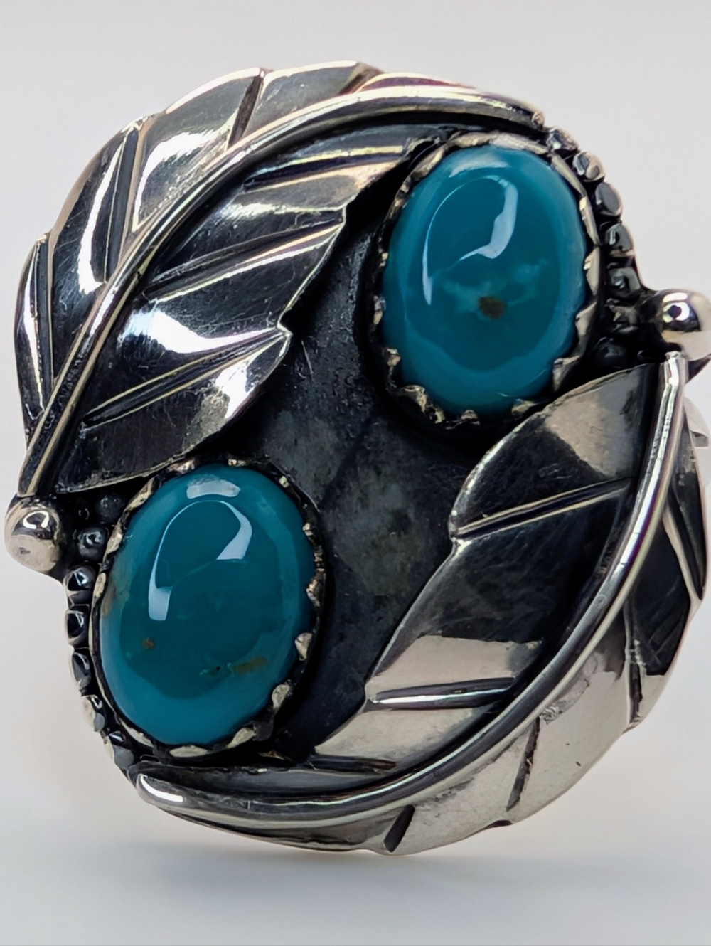 Kingman Turquoise S925 Sterling Silver Ring Set